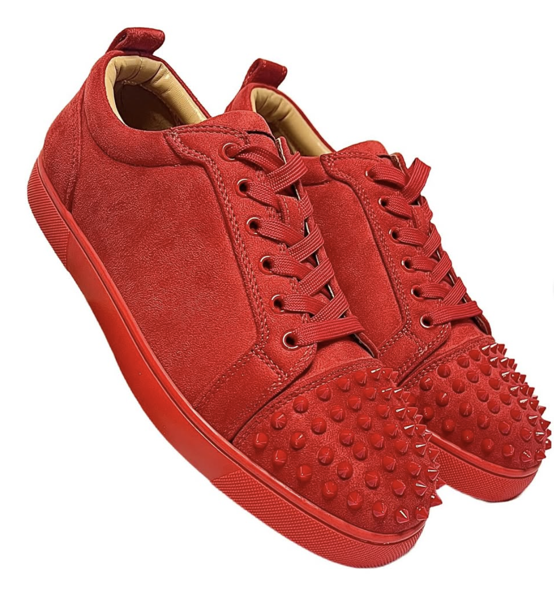 Louboutin red spikes